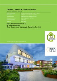 Die EPD für Beton-Pflastersteine mit bis zu 40 % Recyclinganteil