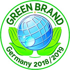 Siegel für die Zertifizierung Green Brands 2018 / 2019