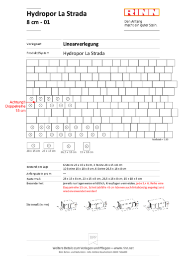 Hydropor La Strada Linearverlegeung - 01