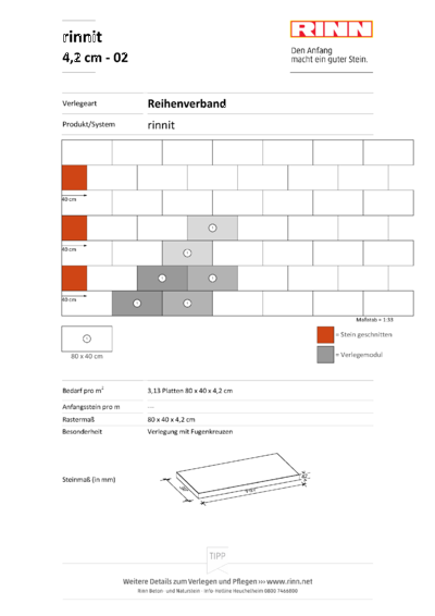Terrassenplatten mit Teflon™ Grundschutz RSF 1 Rinn Betonsteine und
